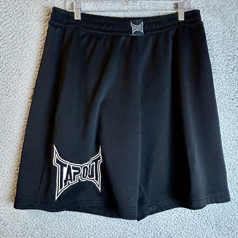 TAPOUT Shorts Black White UFC Fight MMA Size 34 M/L
